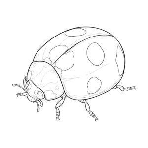 Free printable Seven-spot ladybird 2 Adult coloring page