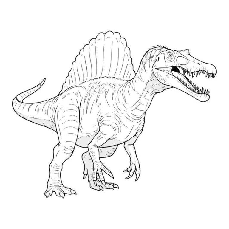 Free printable Spinosaurus coloring page