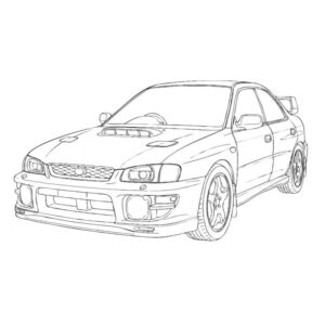 初代 GC8の無料塗り絵イラスト（知育・高齢者レク用）