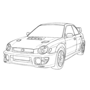 2代目 GD系 丸目の無料塗り絵イラスト（知育・高齢者レク用）