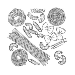 Free printable Pasta coloring page