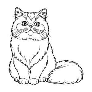 ペルシャの無料塗り絵イラスト（知育・高齢者レク用）