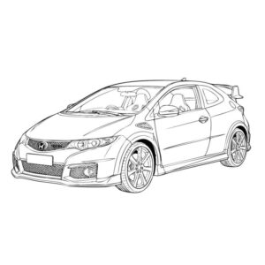 FK2(４代目)の無料塗り絵イラスト（知育・高齢者レク用）