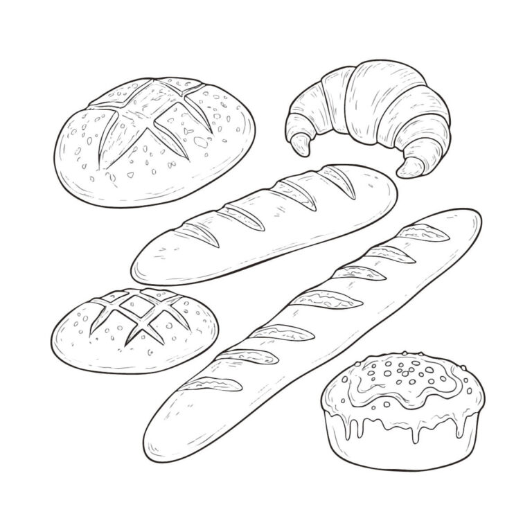 Free printable Bread coloring page