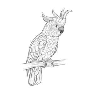 Free printable Sulphur-crested cockatoo coloring page
