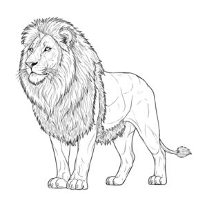 Free printable Lion (Male 2) coloring page