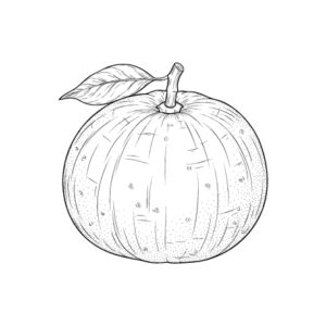 Free printable Mikan coloring page