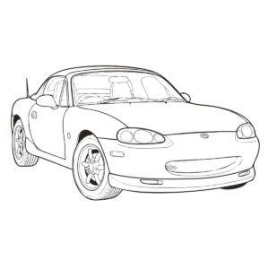 NB系(2代目)の無料塗り絵イラスト（知育・高齢者レク用）