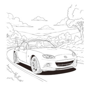 NC系(3代目)の無料塗り絵イラスト（知育・高齢者レク用）