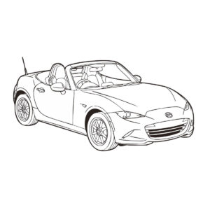 Free printable Roadster coloring page