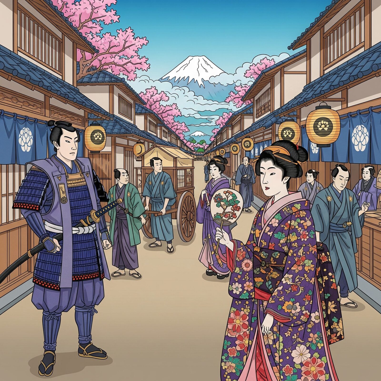 塗り絵でタイムトラベル！江戸時代の暮らしと文化を楽しもう