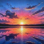夕焼けの塗り方で塗り絵が感動的に！空と雲を美しく彩るコツ