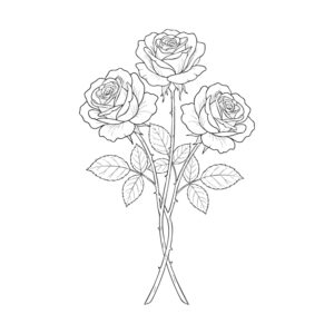 Free printable Rose 2 coloring page