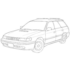 初代　BF系の無料塗り絵イラスト（知育・高齢者レク用）