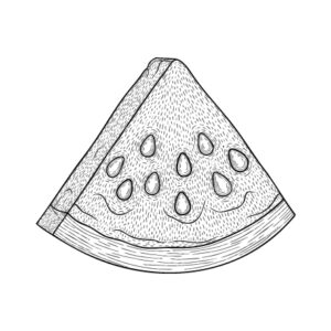 Free printable Watermelon 2 coloring page