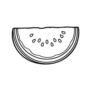 Free printable Watermelon 3 coloring page