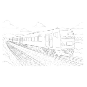 Free printable Limited Express Odoriko coloring page