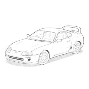 Free printable Supra coloring page