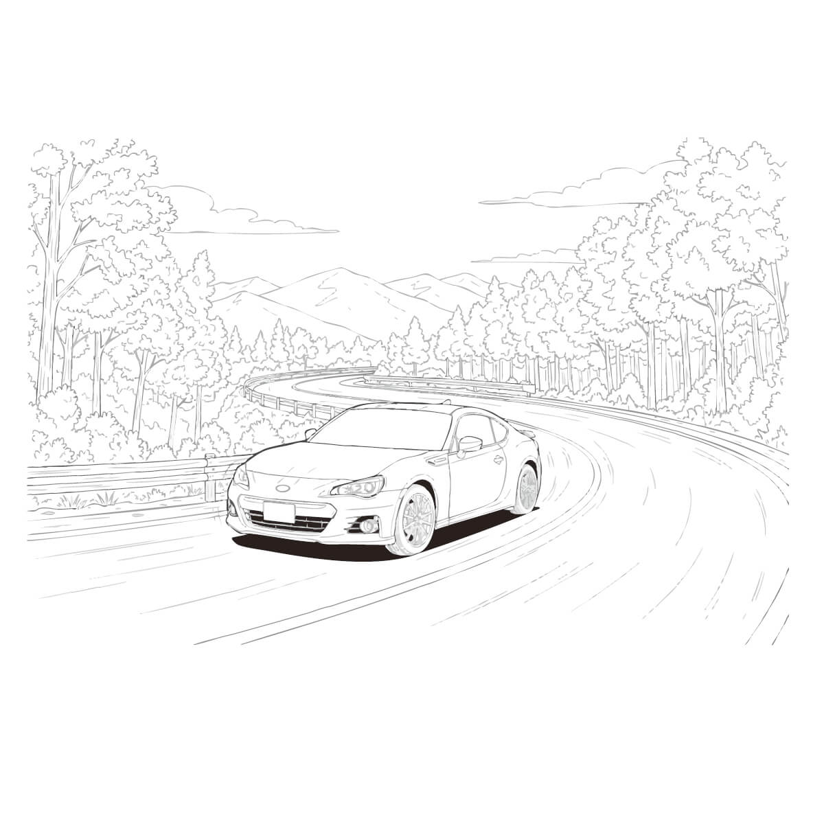初代BRZ DBA-ZC6 峠道