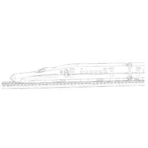 Free printable E5 series / H5 series from the side coloring page