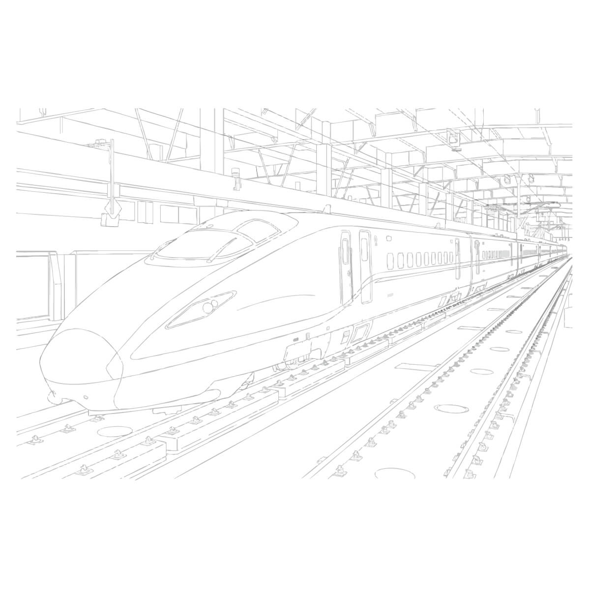 駅に停まるE7系/W7系