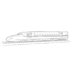 Free printable N700A Side View coloring page