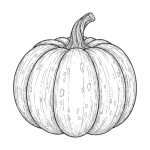 かぼちゃの無料塗り絵イラスト（知育・高齢者レク用）