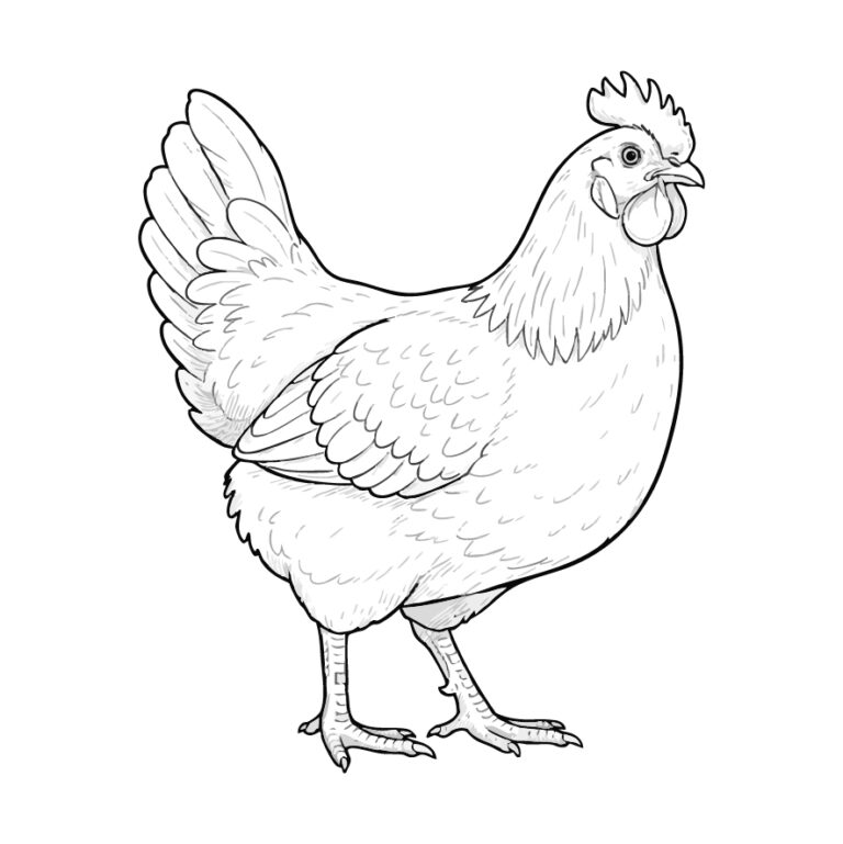 Free printable Chicken coloring page