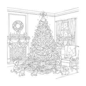 Free printable Christmas coloring page