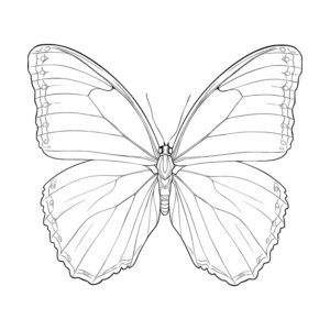 Free printable Morpho butterfly coloring page
