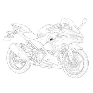 Free printable Ninja 250 KRT Edition coloring page