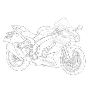 Free printable Ninja ZX-10R coloring page