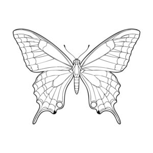 Free printable Asian Swallowtail (Swallowtail Butterfly) coloring page