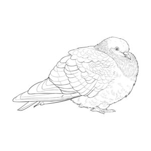 Free printable Pigeon 2 coloring page