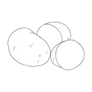 Free printable Potato coloring page