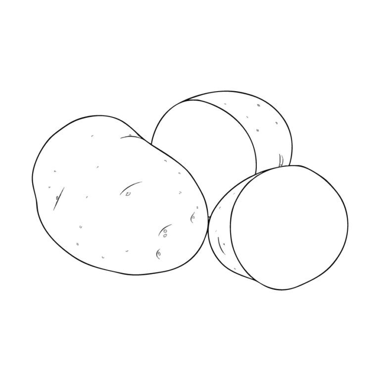 Free printable Potato coloring page