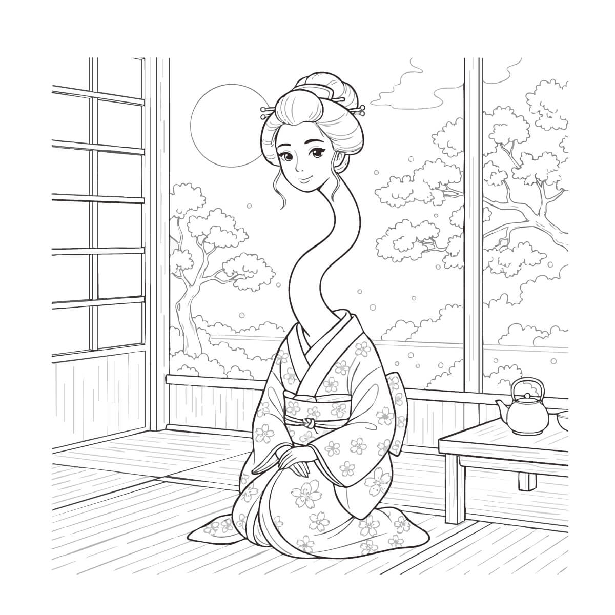 可愛いろくろ首 背景あり