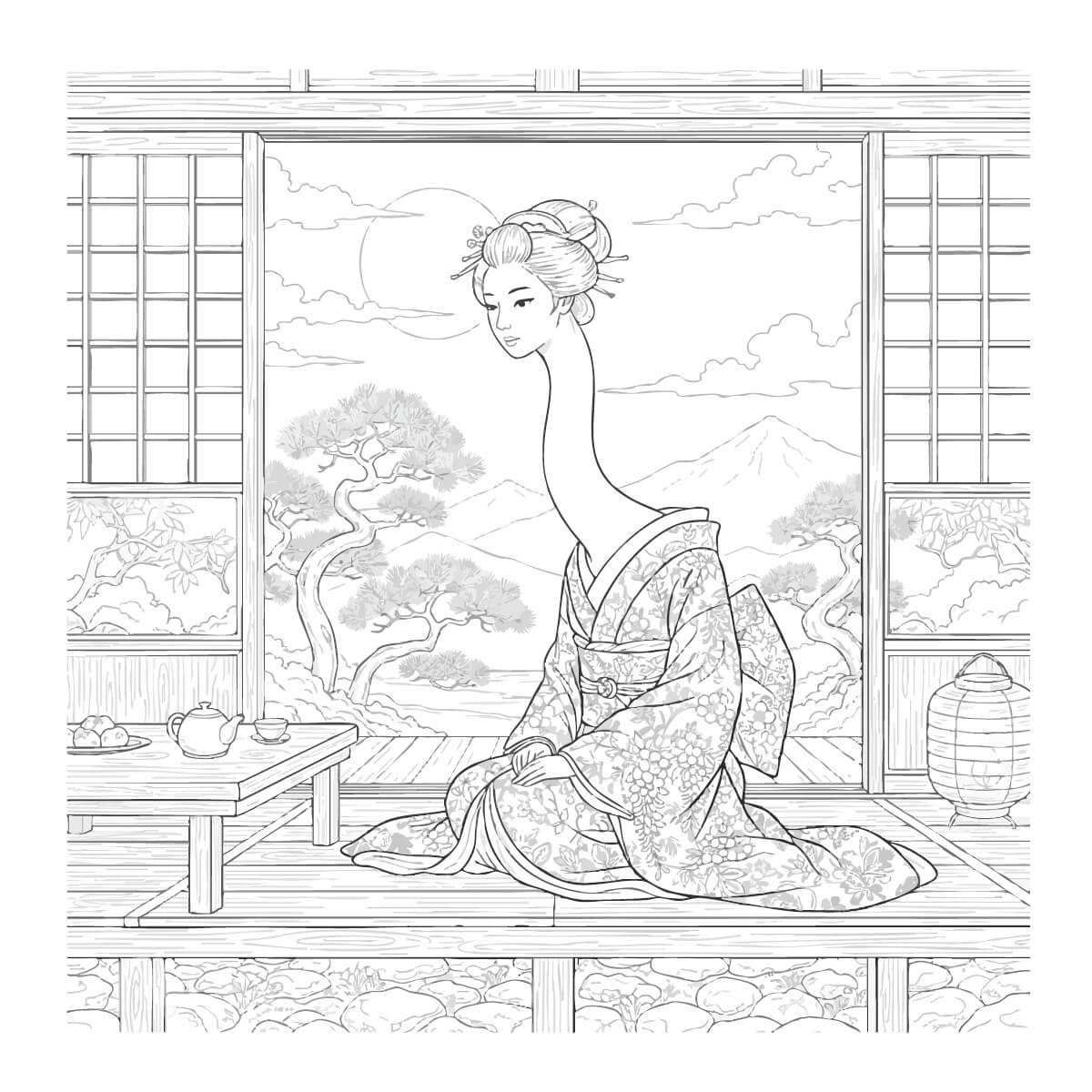 ろくろ首 背景あり