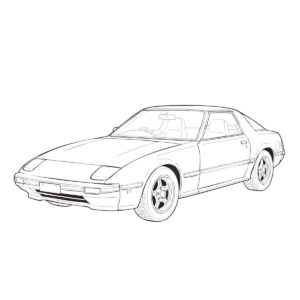 SA22C（初代）の無料塗り絵イラスト（知育・高齢者レク用）