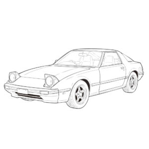 リトラが開いた SA22C（初代）の無料塗り絵イラスト（知育・高齢者レク用）