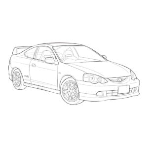 DC5型　前期の無料塗り絵イラスト（知育・高齢者レク用）