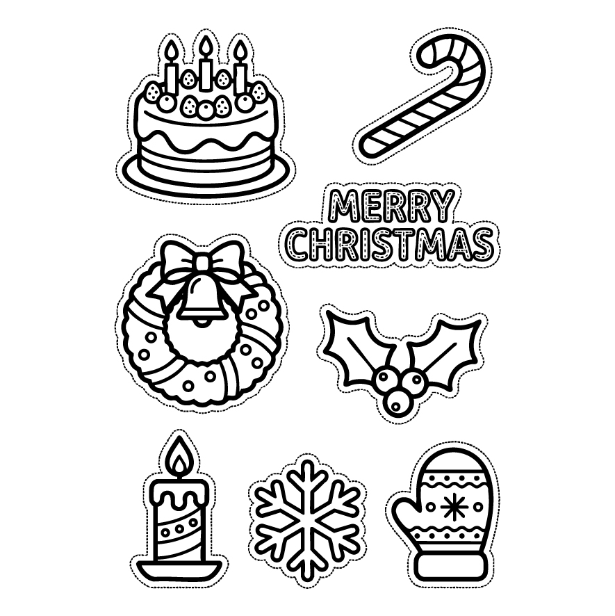 クリスマス 切り抜き用２