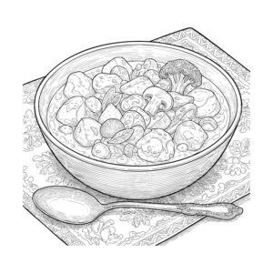 Free printable Cream stew 2 coloring page
