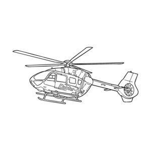 Free printable Air Ambulance 3 coloring page