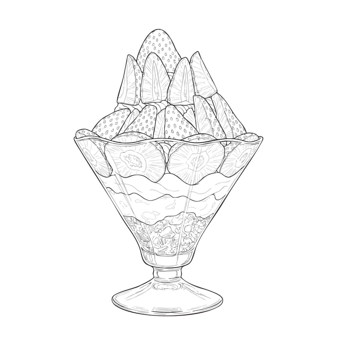 いちごのパフェ