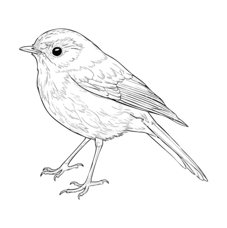 Free printable Red-flanked bluetail coloring page