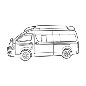救急車２の無料塗り絵イラスト（知育・高齢者レク用）