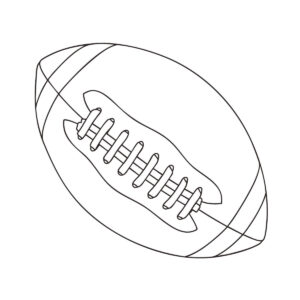 アメリカンフットボールの無料塗り絵イラスト（知育・高齢者レク用）