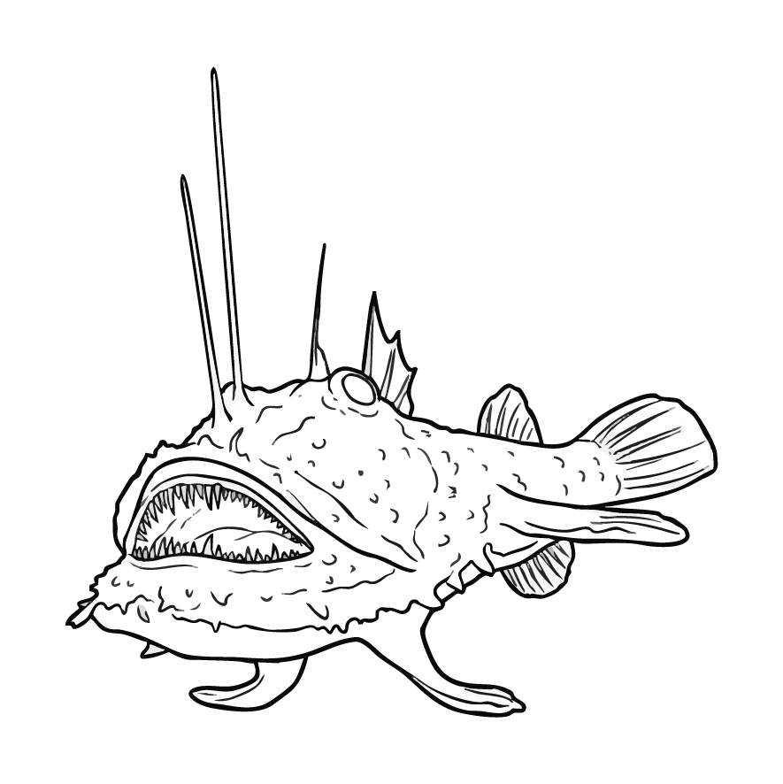 アンコウの塗り絵