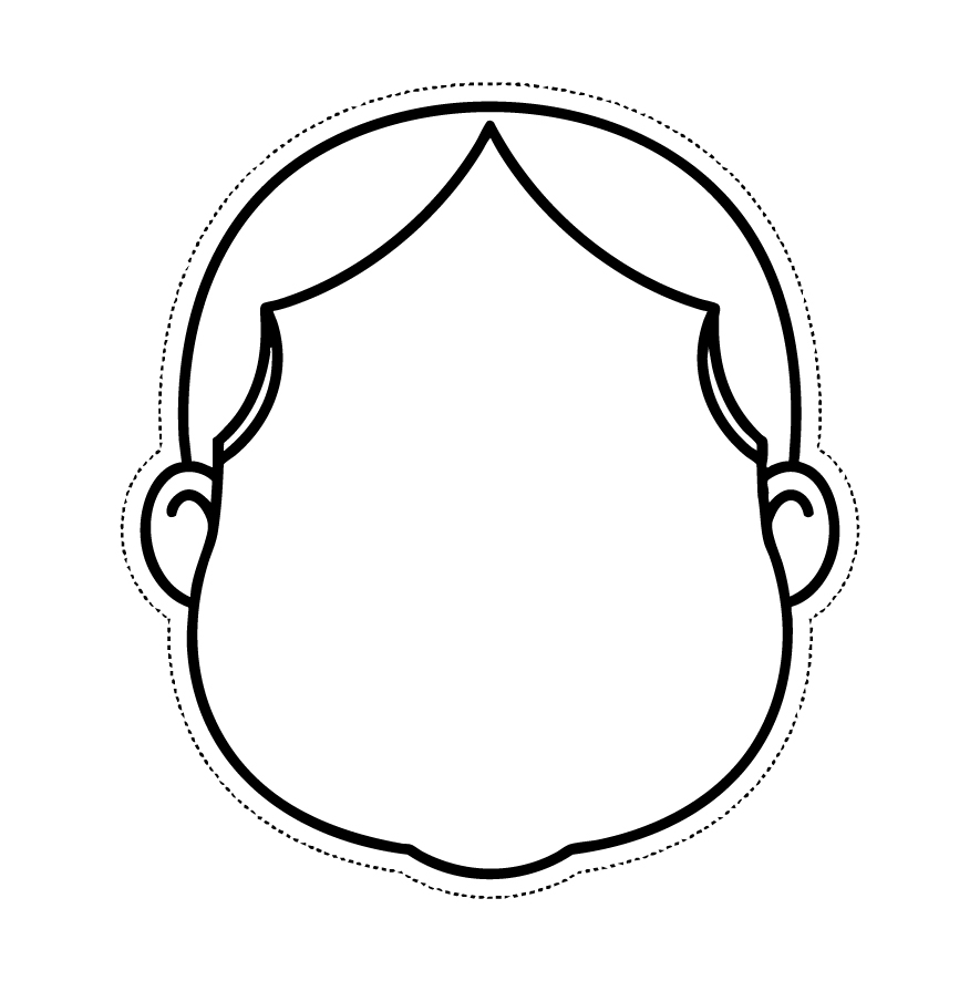 福笑いの塗り絵